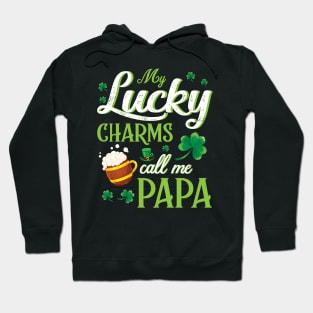 Saint Patrick Beer Shamrocks My Lucky Charms Call Me Papa Hoodie